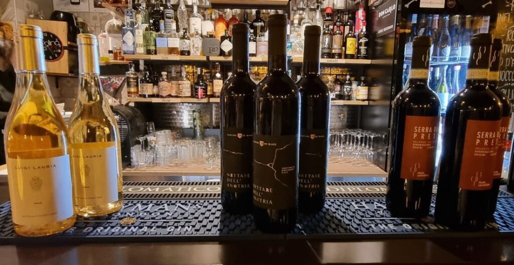 Vinos de Basilicata durante la cata en Pollino DiVino en Rotonda