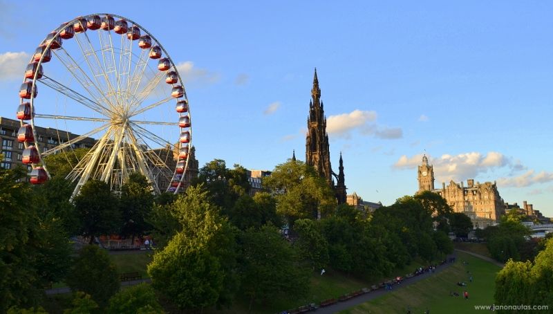 Princess Street Gardens en Edimburgo Viaje a las Tierras Altas de Escocia