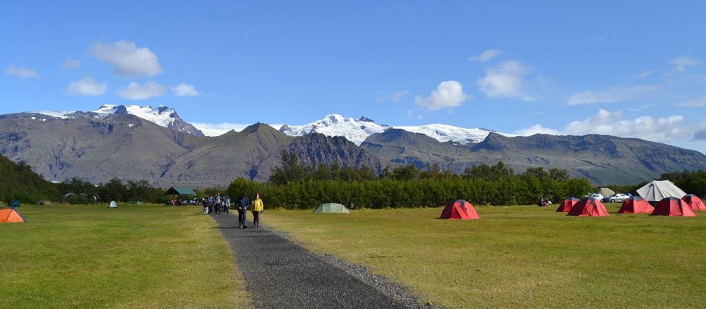 Zona de acampada en la entrada del Parque Skaftafell Islandia (día 4): los glaciares del sudeste
